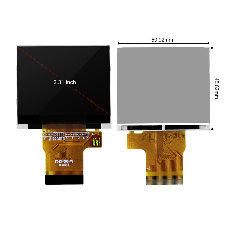 Polcd MCU SPI RGB Interface Pequeno Módulo LCD Tela sensível ao toque colorida capacitiva 2,3 polegadas
