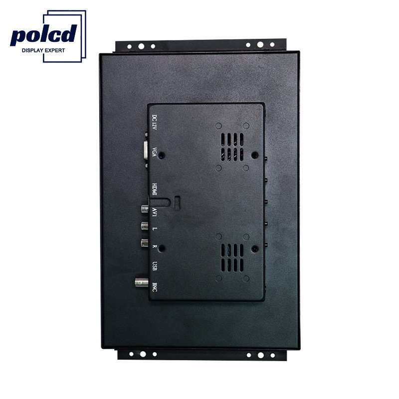 Polcd Monitor TFT com tela sensível ao toque de 10 polegadas, HDMI VGA LED Monitor industrial LCD com estrutura aberta
