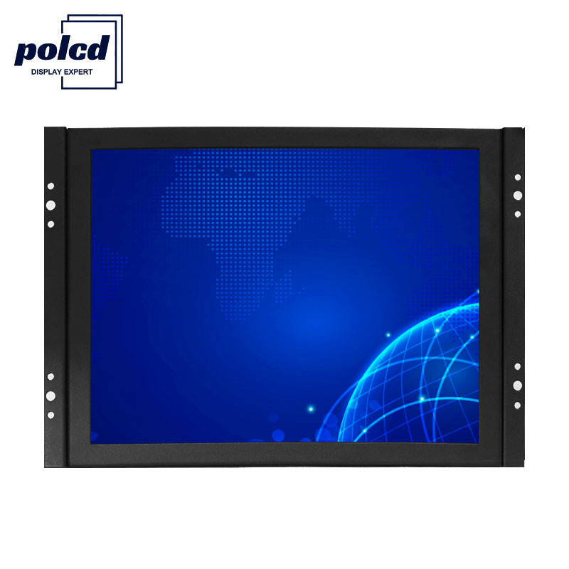 Polcd Customize caixa de plástico de 8 polegadas tela de toque tela aberta monitor LCD capacitivo