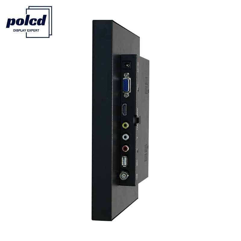 Polcd Customize caixa de plástico de 8 polegadas tela de toque tela aberta monitor LCD capacitivo
