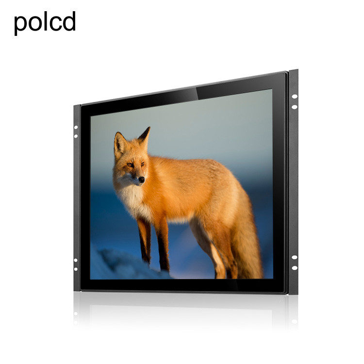 Polcd industrial monitor LCD de moldura aberta de 15 polegadas tela de toque capacitiva de plano puro
