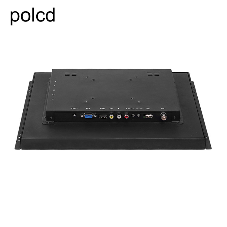 Polcd industrial monitor LCD de moldura aberta de 15 polegadas tela de toque capacitiva de plano puro
