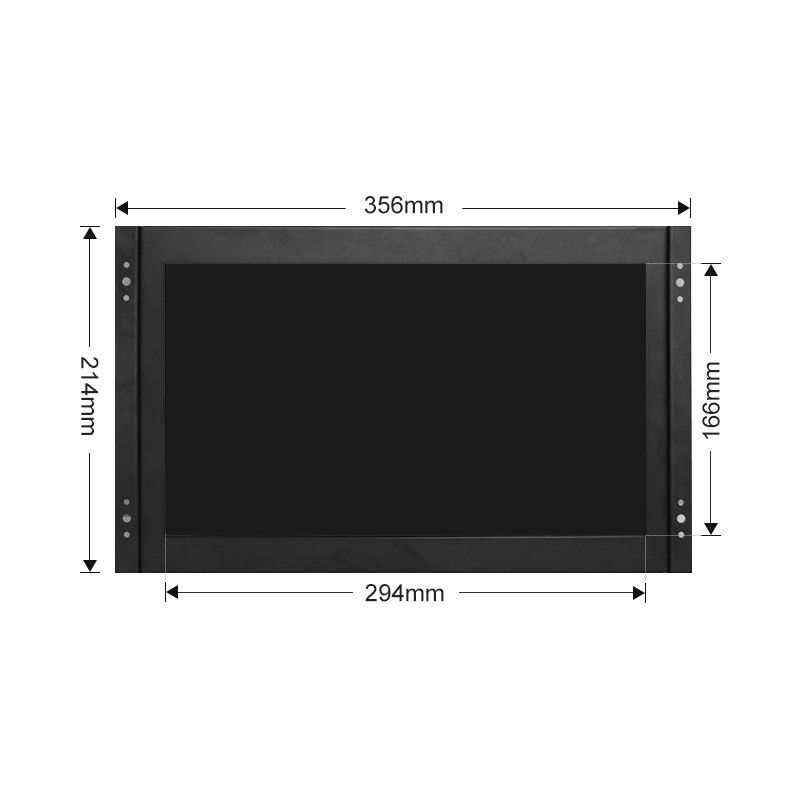 Polcd caixa de metal de 13,3 polegadas monitor LCD industrial moldura aberta tela sensível ao toque VGA HDMI