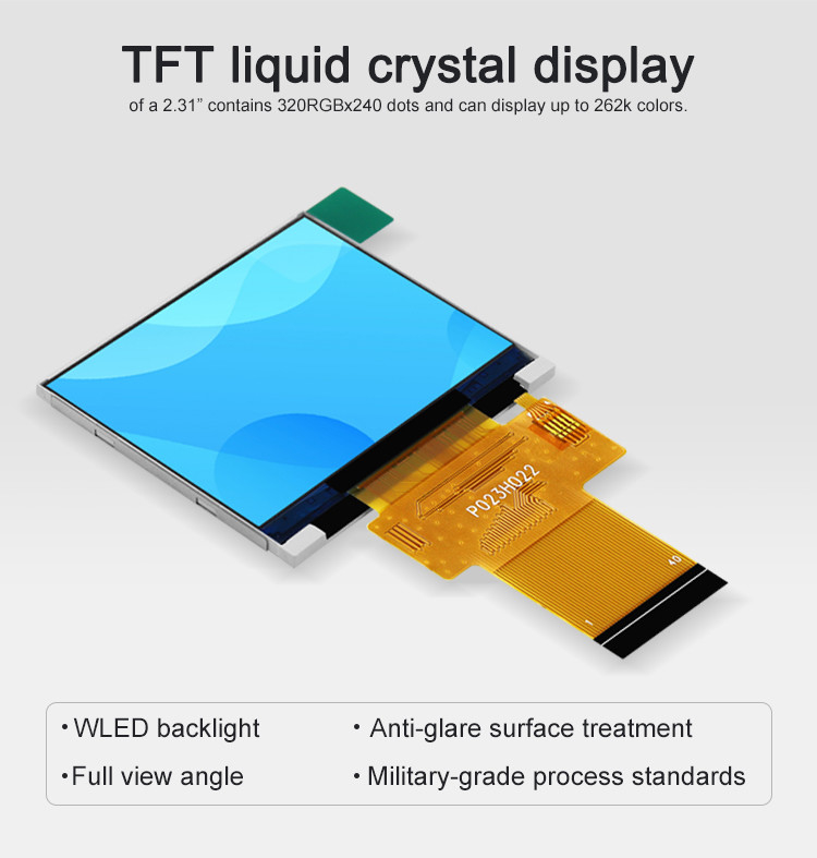 Polegada IPS LCD 320x240 da exposição 2,31 de Dots Matrix Touch Screen TFT da porta de série de SPI ILI9342C