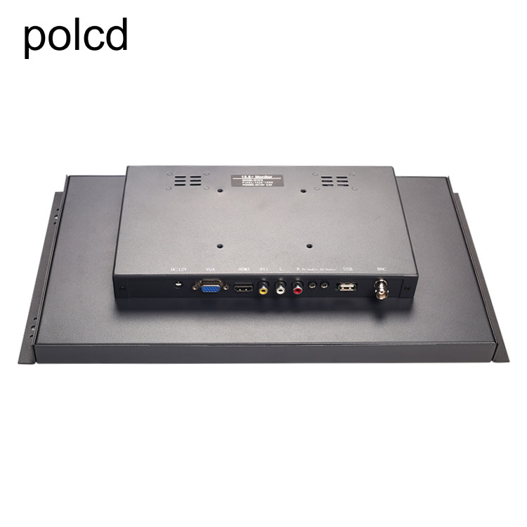 Porto industrial encaixado fixado na parede do IPS HDMI VGA do monitor do LCD da polegada do metal de Polcd 15,6