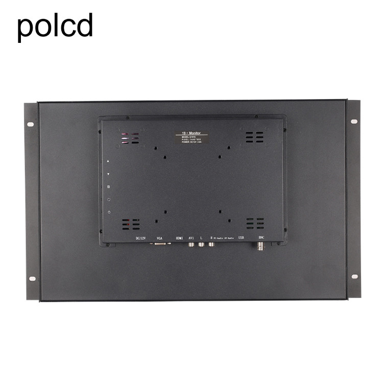 Monitor de suspensão fixado na parede industrial Polcd do painel LCD da caixa do metal da orelha 19 polegadas