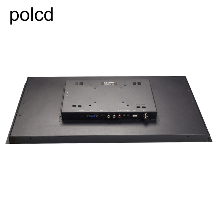 Polcd industrial caixa de alumínio do metal liso puro do tela táctil do monitor do LCD de 21,5 polegadas