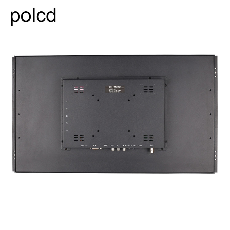 Polcd industrial caixa de alumínio do metal liso puro do tela táctil do monitor do LCD de 21,5 polegadas