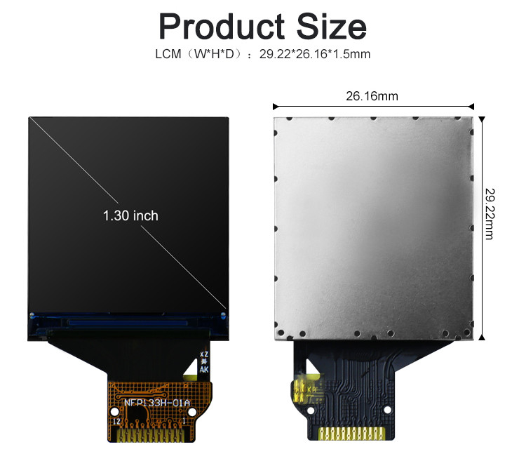 Tela táctil 240*240 de ST7789V IC TFT LCD de vista completa para relógios espertos