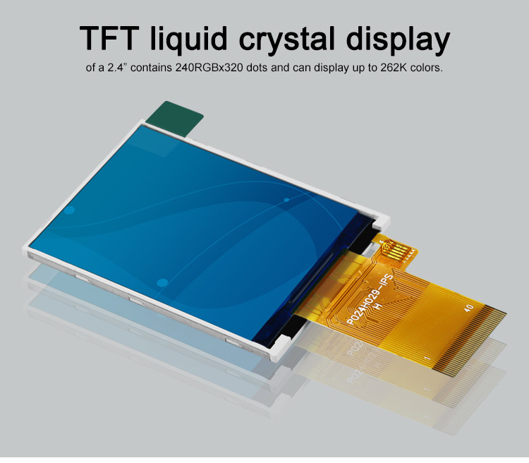 Lêndea de Polcd 350 2,4 exposição do LCD da relação do tela táctil 240x320 48.96mm MCU RGB de Tft da polegada