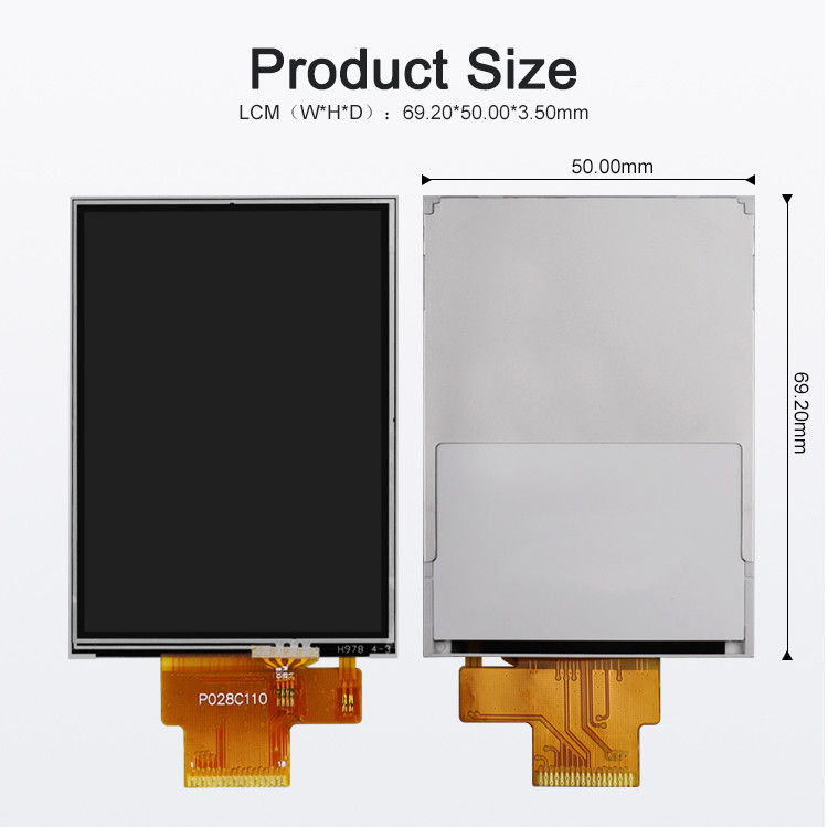 Polcd 260 Nit 240x320 LCD 2,8 polegadas ST7789V Painel de toque LCD 4 fios SPI