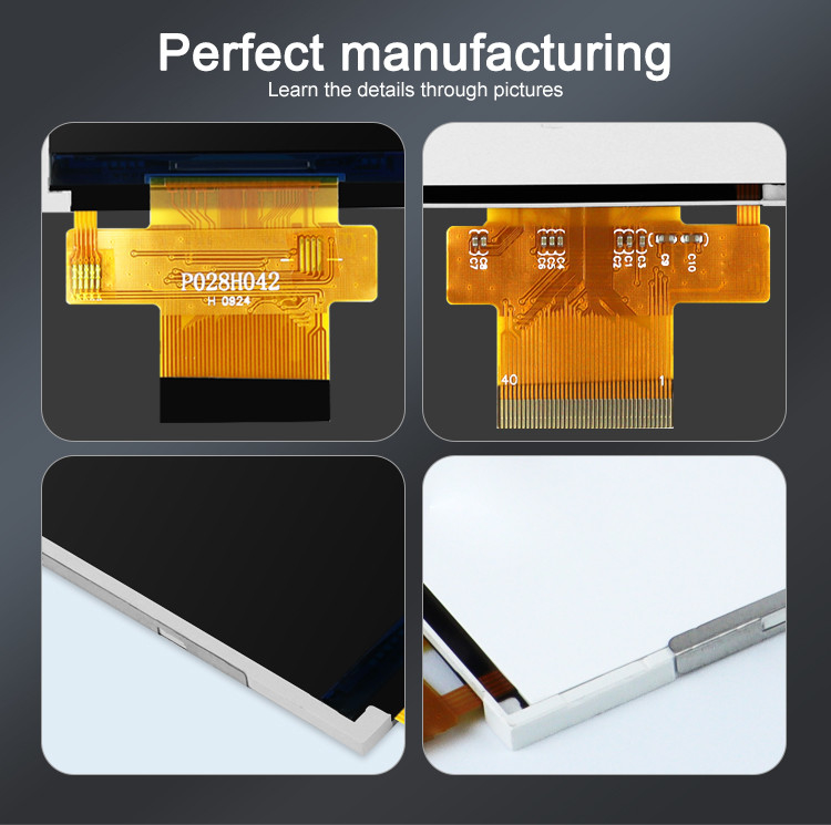 Polcd MCU 8 Bit 2.8 Módulo LCD 57.6Mm Touch Screen Display Modul 12 0'CLOCK