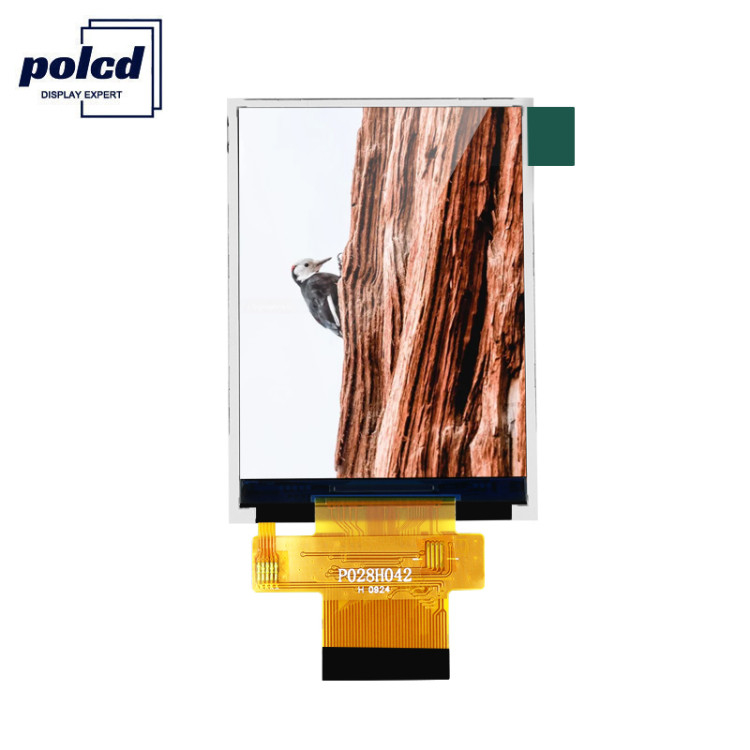 Polcd MCU 8 Bit 2.8 Módulo LCD 57.6Mm Touch Screen Display Modul 12 0'CLOCK