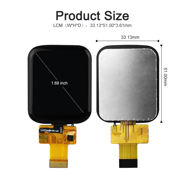 Polcd 1,69 polegadas 240x240 Ips LCD ST7789V Tela sensível ao toque LCD pequena 4 linhas SPI
