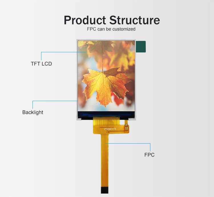 Polcd RoHS Display LCD TFT de 2,4 polegadas ST7789V3 Módulo LCD TFT 4 fios SPI