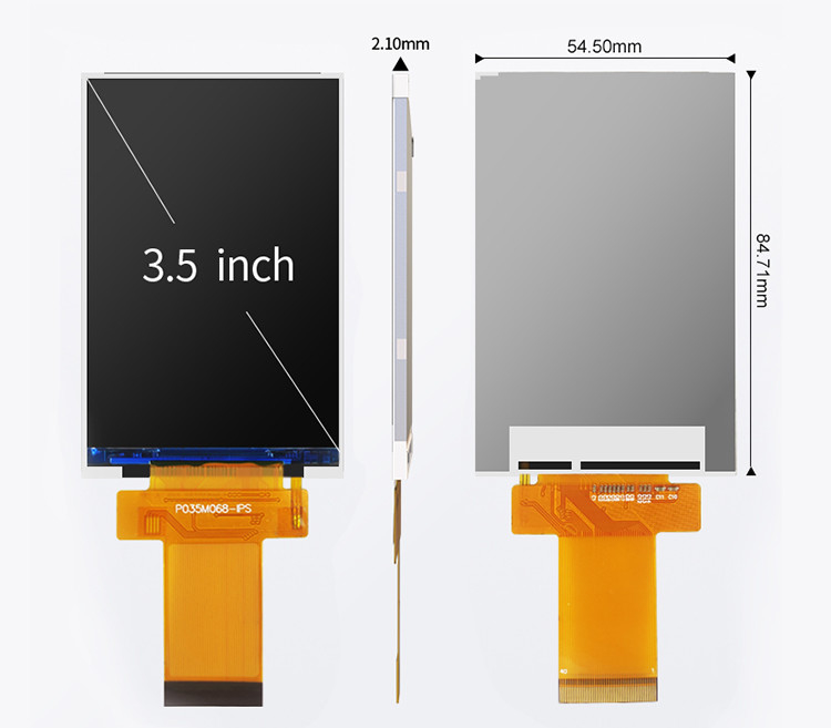 Ili9488 Tft Touch Screen Polcd 3,5 polegadas Lcd Modulo 320x480 Ips ângulo de visualização RGB Interface