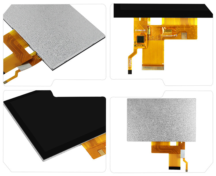 5 polegadas Ips Tft Lcd Display Transmissor 24 Bit RGB Interface 800*480 Vista