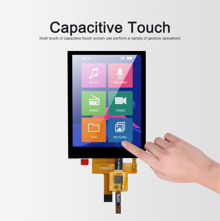2.8 polegadas RGB Tft Lcd Module 240x320 4 Wire Resistive Touch ou capacitive touch screen