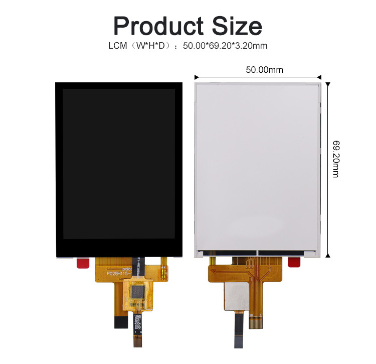 2.8 polegadas RGB Tft Lcd Module 240x320 4 Wire Resistive Touch ou capacitive touch screen