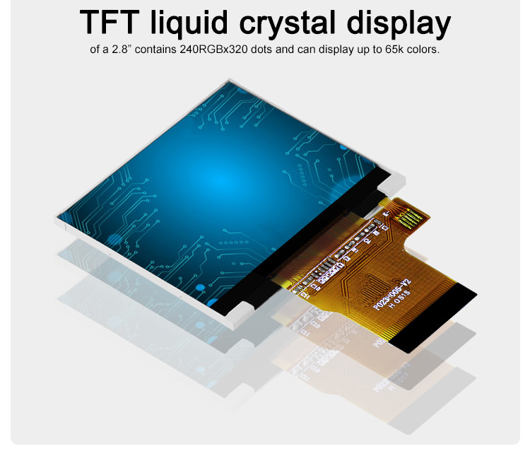 Polcd Cor 262K 2,31 polegadas tela quadrada 300 Nit 320x240 tft display lcd
