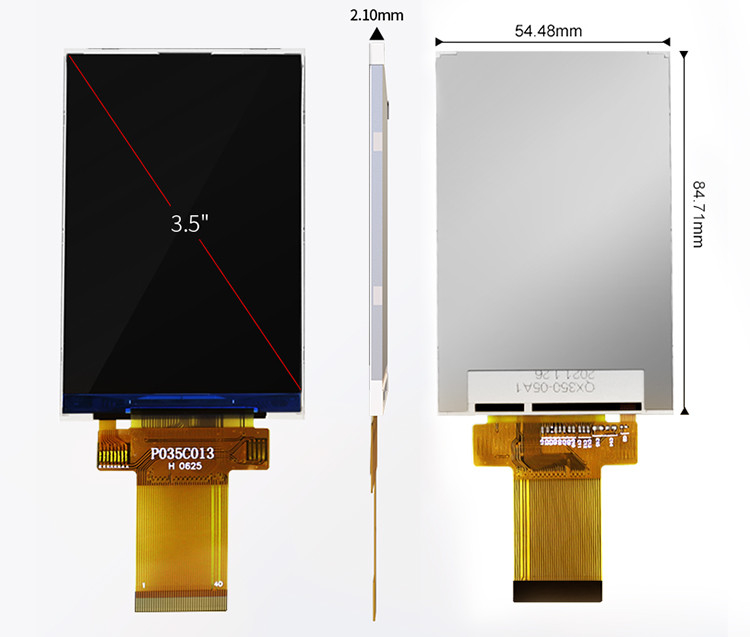 Polcd 320x480 3.5 polegadas painel TFT Spi 8 / 9 / 16 / 18 interface paralela LCD