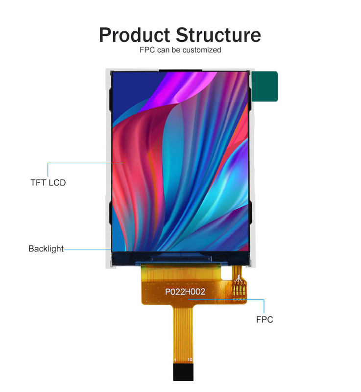 Polcd 44.64mm Touchscreen Display Module 2.2 polegadas Tft Spi 240x320 Raspberry Pi