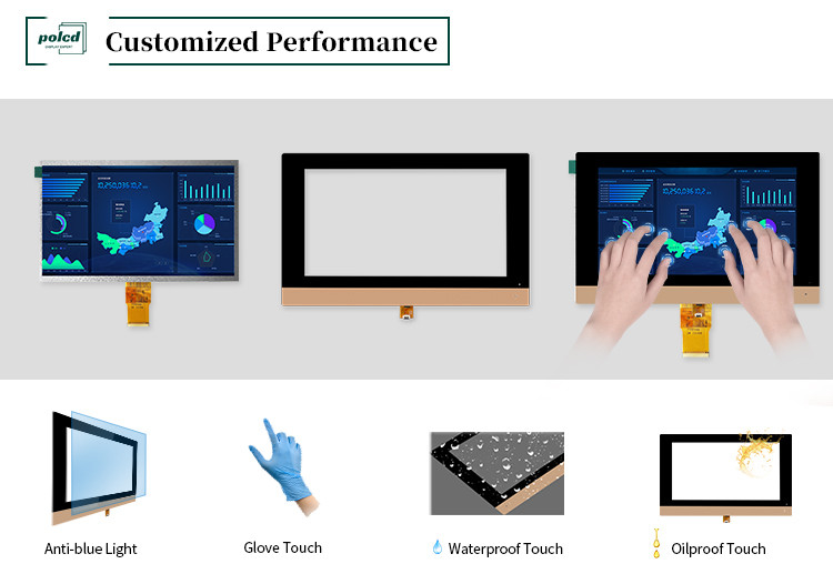 Polcd Custom 10,1 polegadas CTP 16:9 GT911 GG Transparente Vidro Touch Screen Painel de toque capacitivo