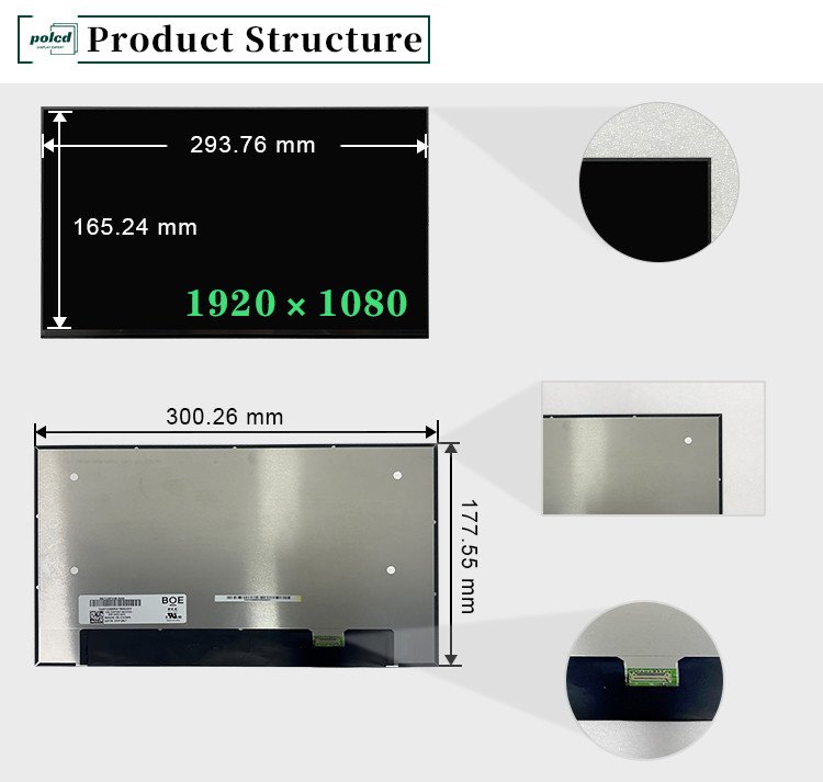 13.3 polegadas NV133FHM-N49 LCD Laptop Painel de tela 60Hz 1920x1080 FHD IPS TFT Module Display para notebook