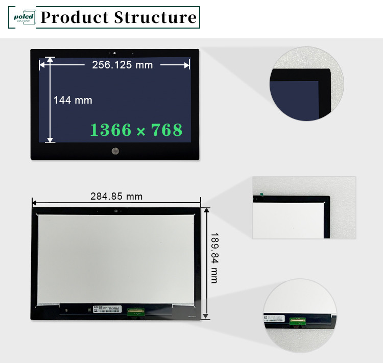11.6 polegadas 1366x768 NV116WHM-T1C Reposição Laptop touch screen 60Hz Color IPS TFT LCD Display