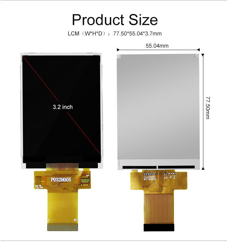 Polcd 12 0'CLOCK 3,2 polegadas Tft LCD ILI9341V Módulo LCD TFT 240X320