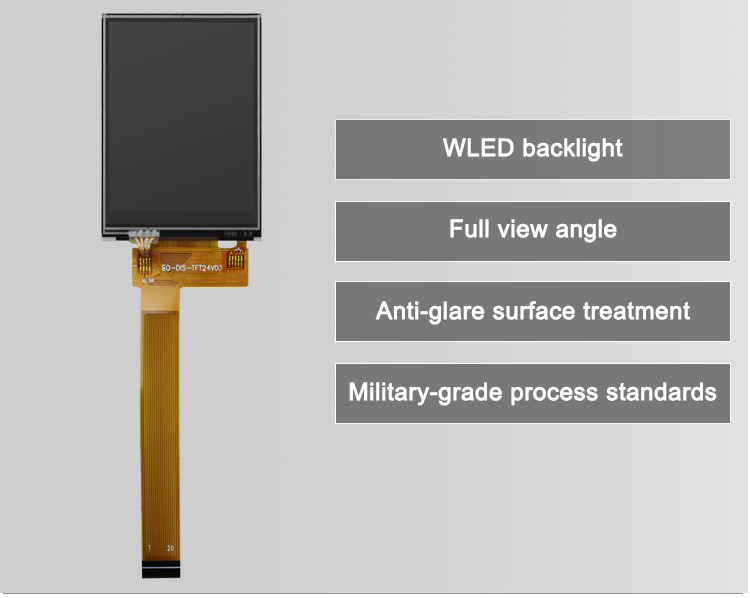 Polcd Black 8080 MCU Display Tft de 2,4 polegadas 8 bits 2,4 Tft Spi 240x320
