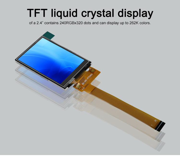 Polcd Black 8080 MCU Display Tft de 2,4 polegadas 8 bits 2,4 Tft Spi 240x320
