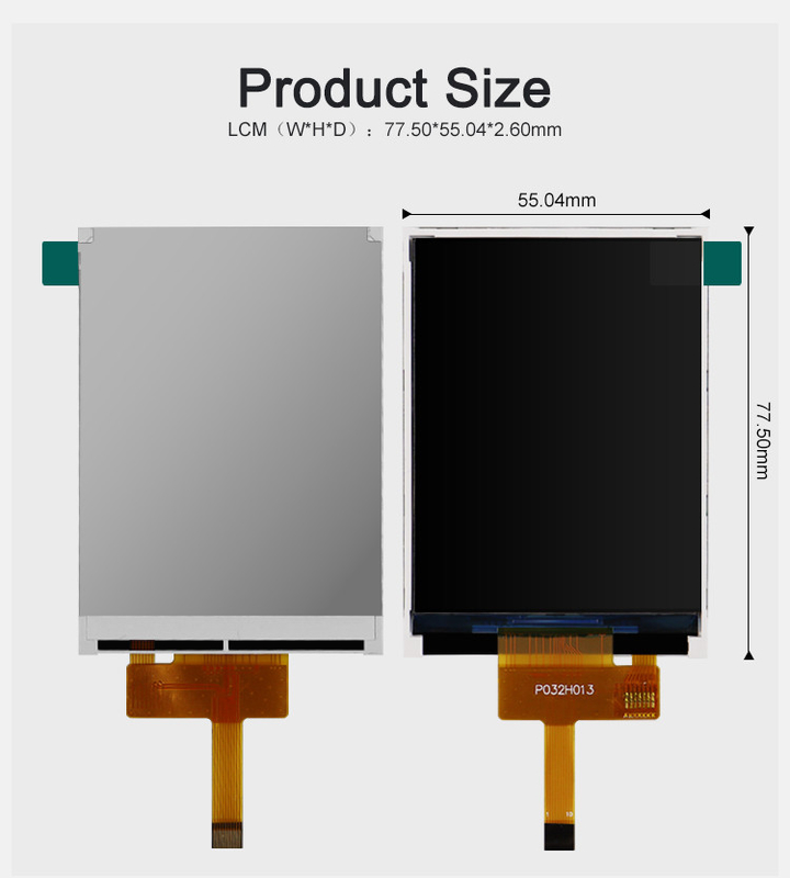 Polcd ST7789V 3,2 polegadas Tft LCD colorido 262K TFT LCD Display 48,6 mm 12 0'CLOCK