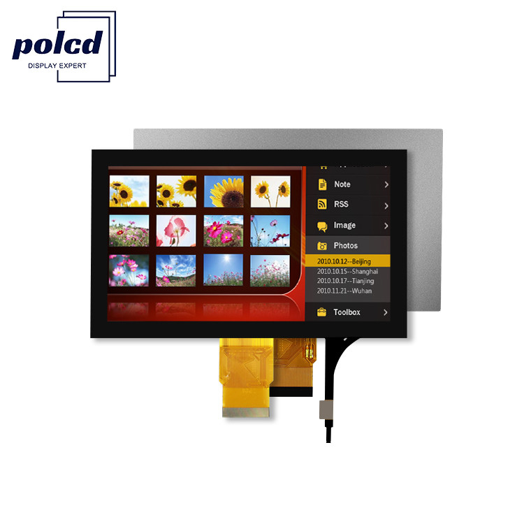 Polcd 7' Tft LCD Panel 800x480 Capacitive Touch Screen Interface RGB 7 polegadas LCD Module Display
