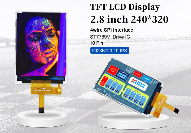 Polcd Pequeno LCD 2.8' 240x320 Industrial IPS tela colorida Full View 2.8 polegadas Port paralelo TFT LCD