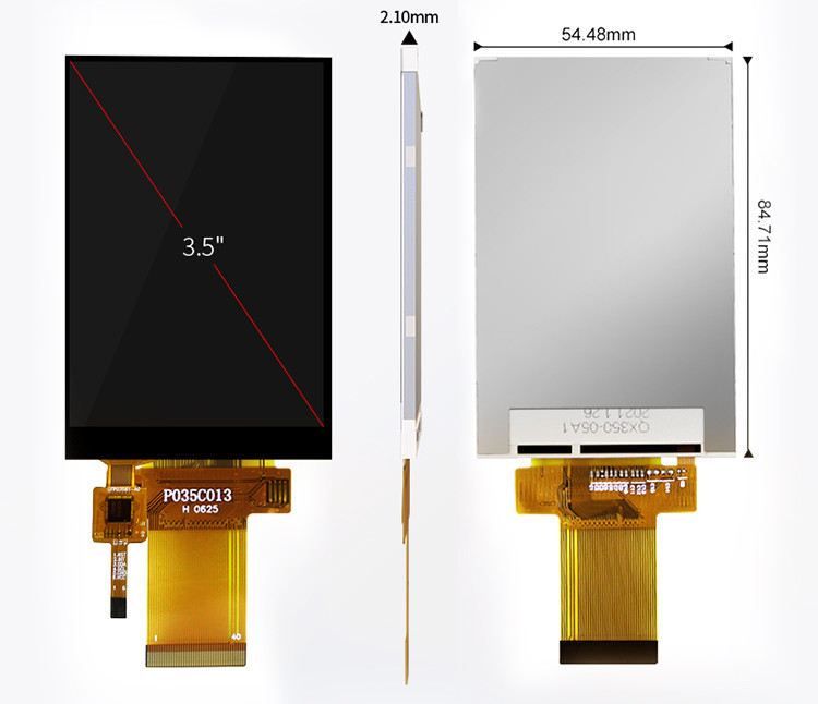 Polcd 3,5 polegadas TFT Alta Resolução 320*480 MCU SPI Interface paralela Painel capacitivo touch screen LCD Display