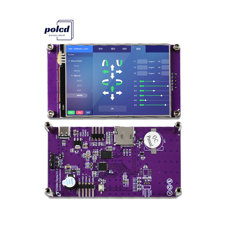 Polcd 3,5 polegadas Portos Serial Instruções de comando tela LCD módulos TFT Display HMI tela sensível ao toque