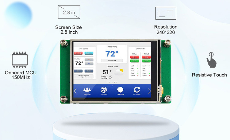 Polcd 2,8 polegadas TFT LCD Display Module 240x320 Industrial Serial Port HMI Screen