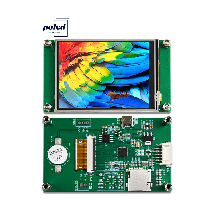 Polcd 2,8 polegadas 240*320 HMI Módulo LCD TFT incorporado Controlado por qualquer MCU Serial Port Screen