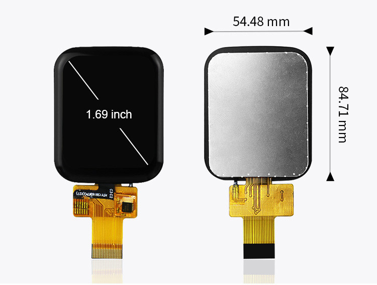 Polcd 1,69 polegadas TFT capacitivo tela sensível ao toque 240x280 Normalmente preto IPS módulo LCD