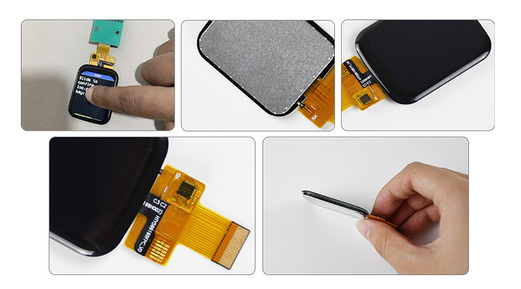 Polcd 1,69 polegadas TFT capacitivo tela sensível ao toque 240x280 Normalmente preto IPS módulo LCD