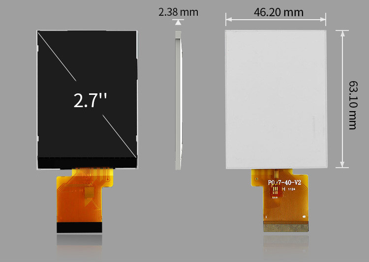 Polcd ILI8961 2.7 Tft Lcd 960X240 TFT LCD Display RGB 8 Bit 6 0'CLOCK