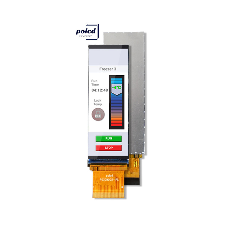 Polcd 3 polegadas 268x800 IPS tela 40 pin interface RGB565 700 nit ST7701S 3
