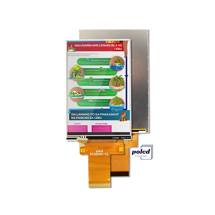Polcd Custom 3.95 polegadas 320x480 Ips Tft Lcd interface RGB Módulo de Display de Cristal Líquido com Toque