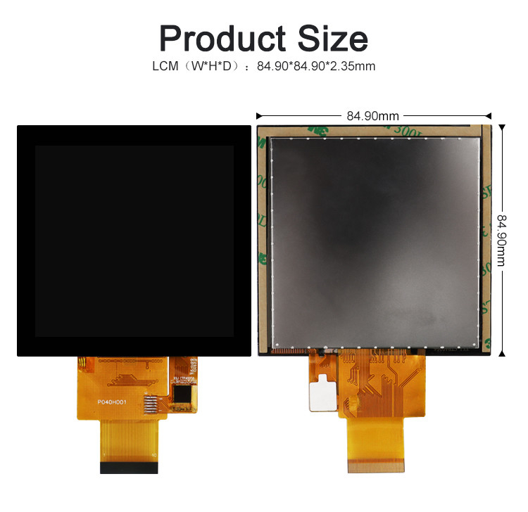 Polcd 4 polegadas painel de LCD 480 * 480 IPS LCD Display Alto brilho RGB Interface TFT LCD Modulo
