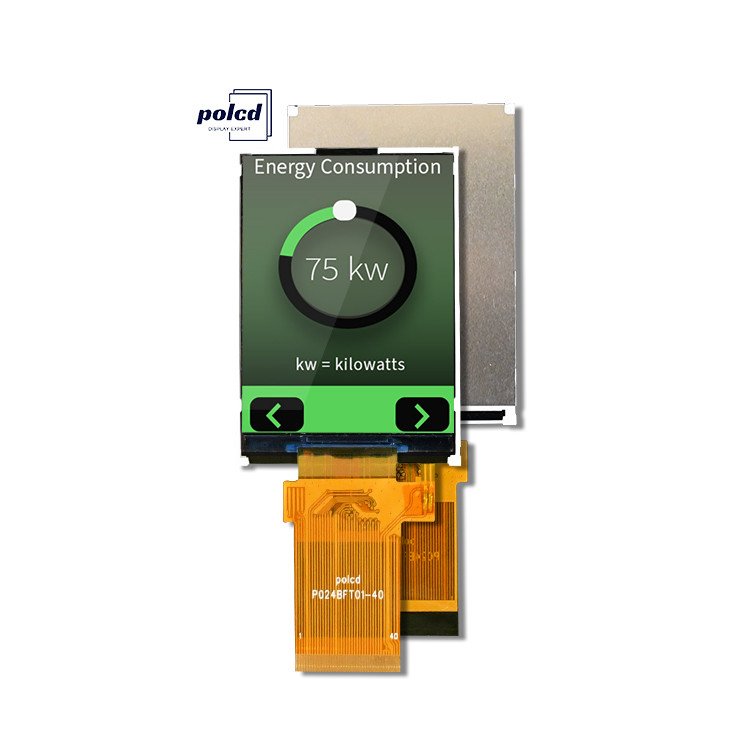 Polcd Full Color LCD Display Transflector TFT de 2,4 polegadas SPI MCU 20 pin Qvga 240x320 TFT LCD