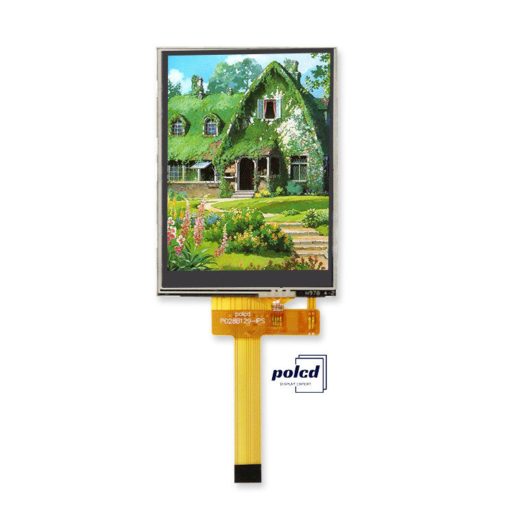 Polcd Pequeno 2,8 polegadas 240x320 14pins RTP Painel de toque resistivo SPI interface ST7789V 2,8 