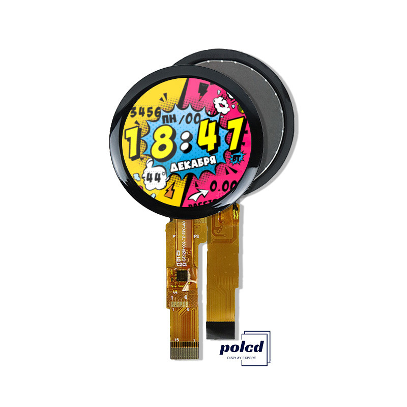 Polcd 1,28 polegadas IPS Circular LCD Display 240xRGBx240 Resolução Modulo LCD TFT personalizado para relógios inteligentes