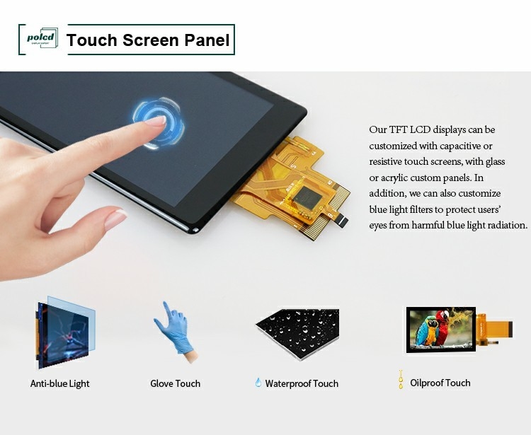 Polcd Custom LCD Display 3,5 polegadas 320x480 40pin IPS Ângulo 500nit ST7796U capacitivo touch screen