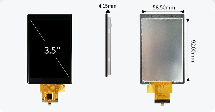 Polcd Custom 3,5 polegadas 320x480 touch screen 500nit ST7796U IPS Tft LCD Display Module